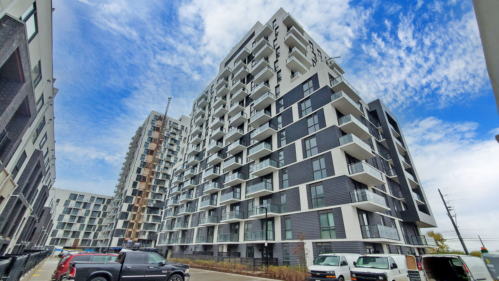 Brand-new condo tower exterior
