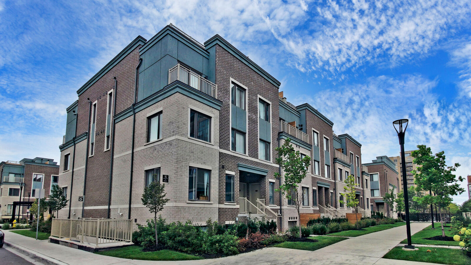 Exterior of the Menkes-built townhome at 15 William Jackson Way