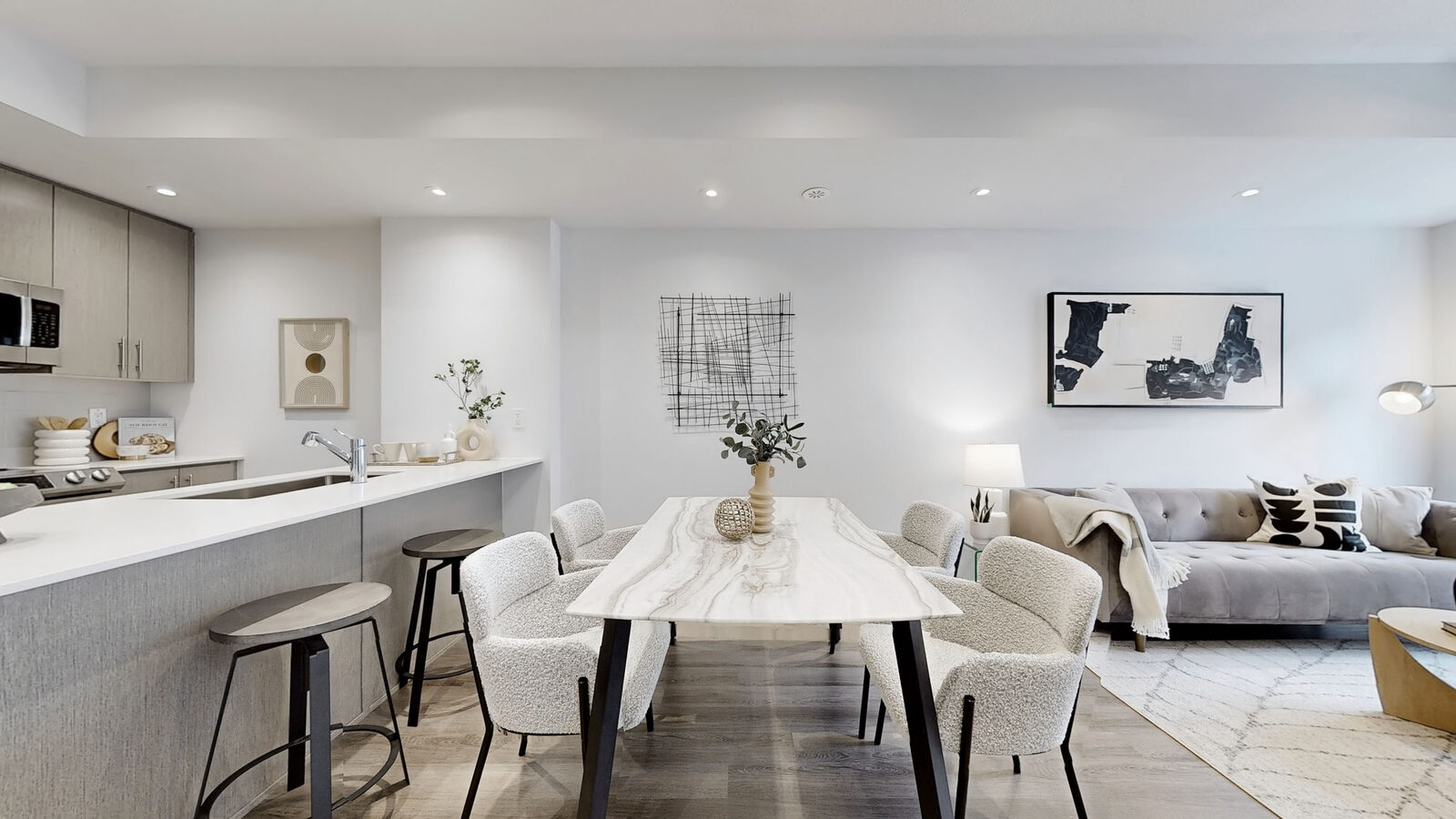 Kitchen and dining area